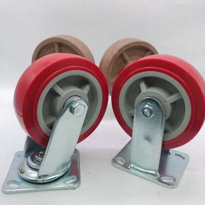 6 inch industrial PU heavy duty caster wheel