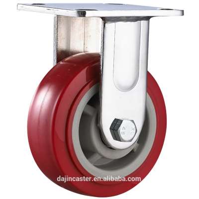 Double Ball Bearing 8 Inch Fixed Heavy Duty Industrial Caster Wheels