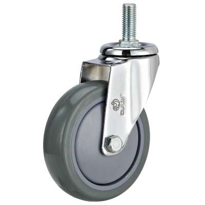 Threaded stem style Rotating Mute PU caster wheel