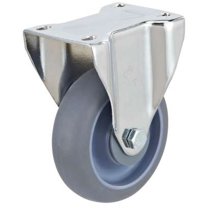 Non-marking 4 inch TPR rigid double steel bearing caster wheels