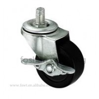 Rubber wheel 1" 1.5" 2" 2.5" 3" small swivel threaded stem caster