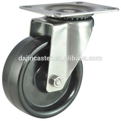 European-Style fixed stainless steel swivel caster wheel for chemical plant