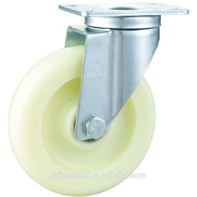 3 inch industrial double ball bearing PP wheel casters with top plate