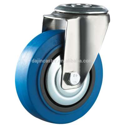 industrial Blue elastic thermoplastic rubber caster wheel