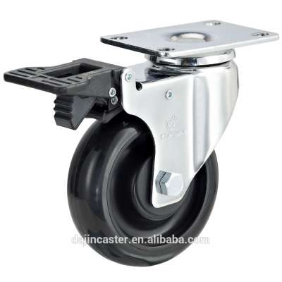 Top plate antistatic swivel caster esd PU caster wheels