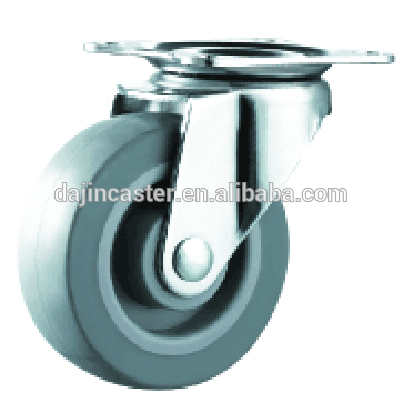 25mm non-marking swivel rubber caster wheel for furniture