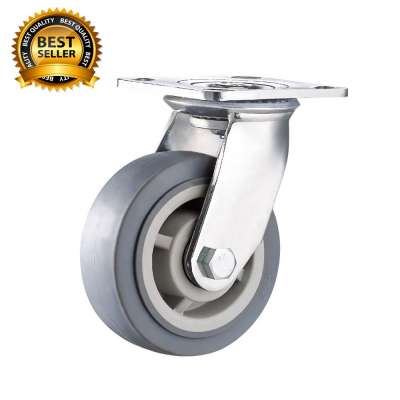 10% off 6 inch heavy duty industrial swivel top plate TPR caster wheels